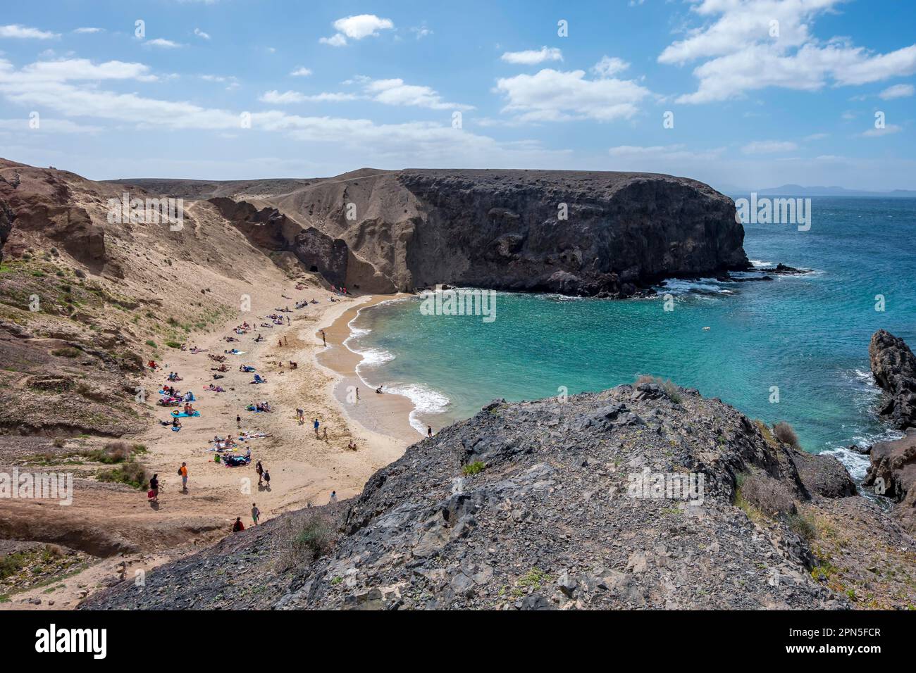Papagayo Beach, Lanzarote Stockfoto
