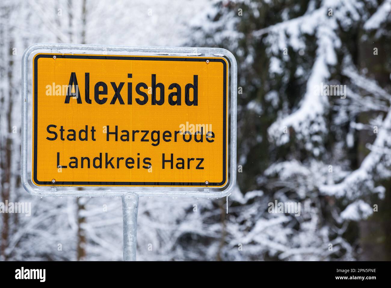 Eintritt zum Alexisbad Harz County Stockfoto