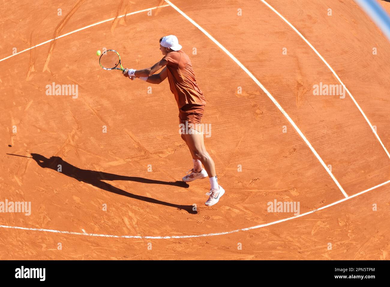 Monaco, Monaco. 17. April 2023. MONACO, Monte Carlo, 16. April 2023; Holger Rune gegen Andrey Rublev, Final Open Rolex Master 1000 Monte Carlo Tennis Turnier im Monte Carlo Tennis Club am 16. April 2023 wurde Holger RUNNE von Dänemark zweiter in diesem Finale - Bild und Copyright Thierry CARPICO/ATP Images (CARPICO Thierry/ATP/SPP). Kredit: SPP Sport Press Photo. Alamy Live News Stockfoto