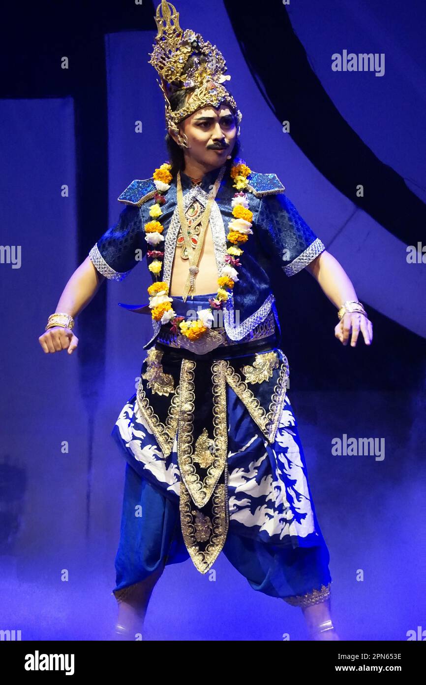 Das Theater von Kresnayana mit dem Titel Krishna harimurti (Krishna