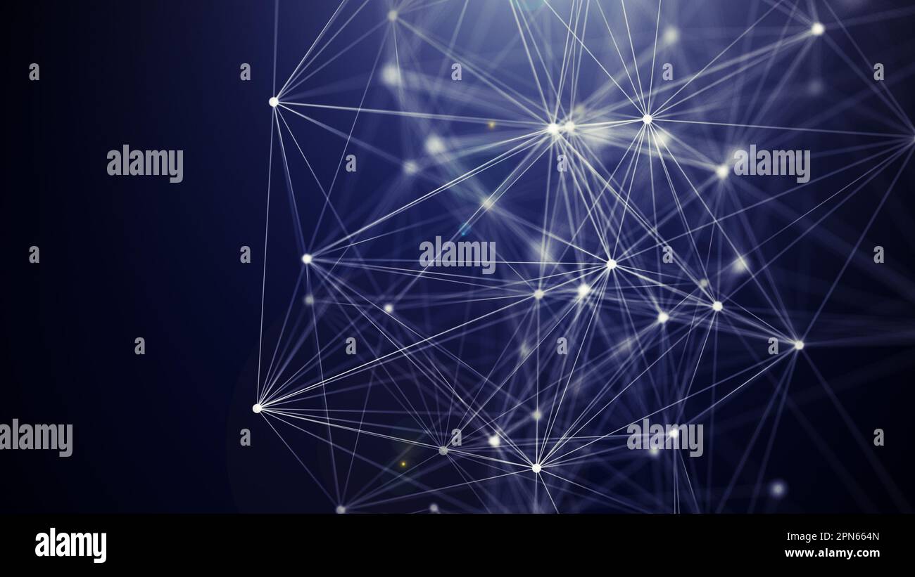 Abstrakter Plexus-Web-Technologie-Hintergrund Stockfoto