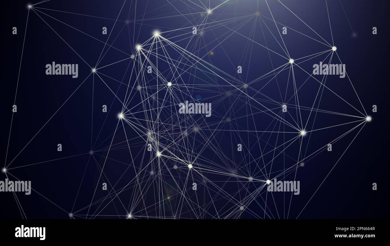 Abstrakter Plexus-Web-Technologie-Hintergrund Stockfoto