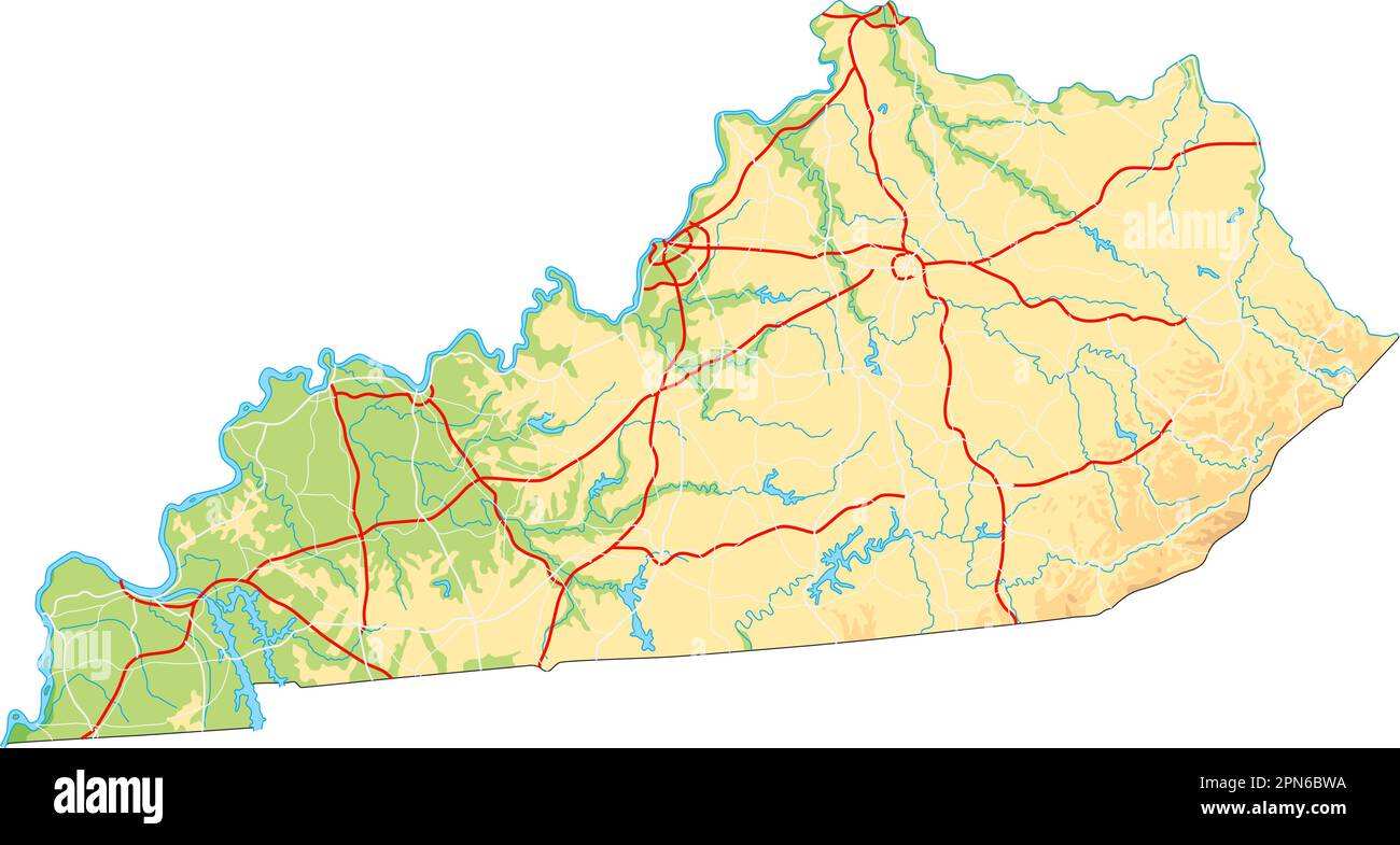 Kentucky relief map kaufen Alamy