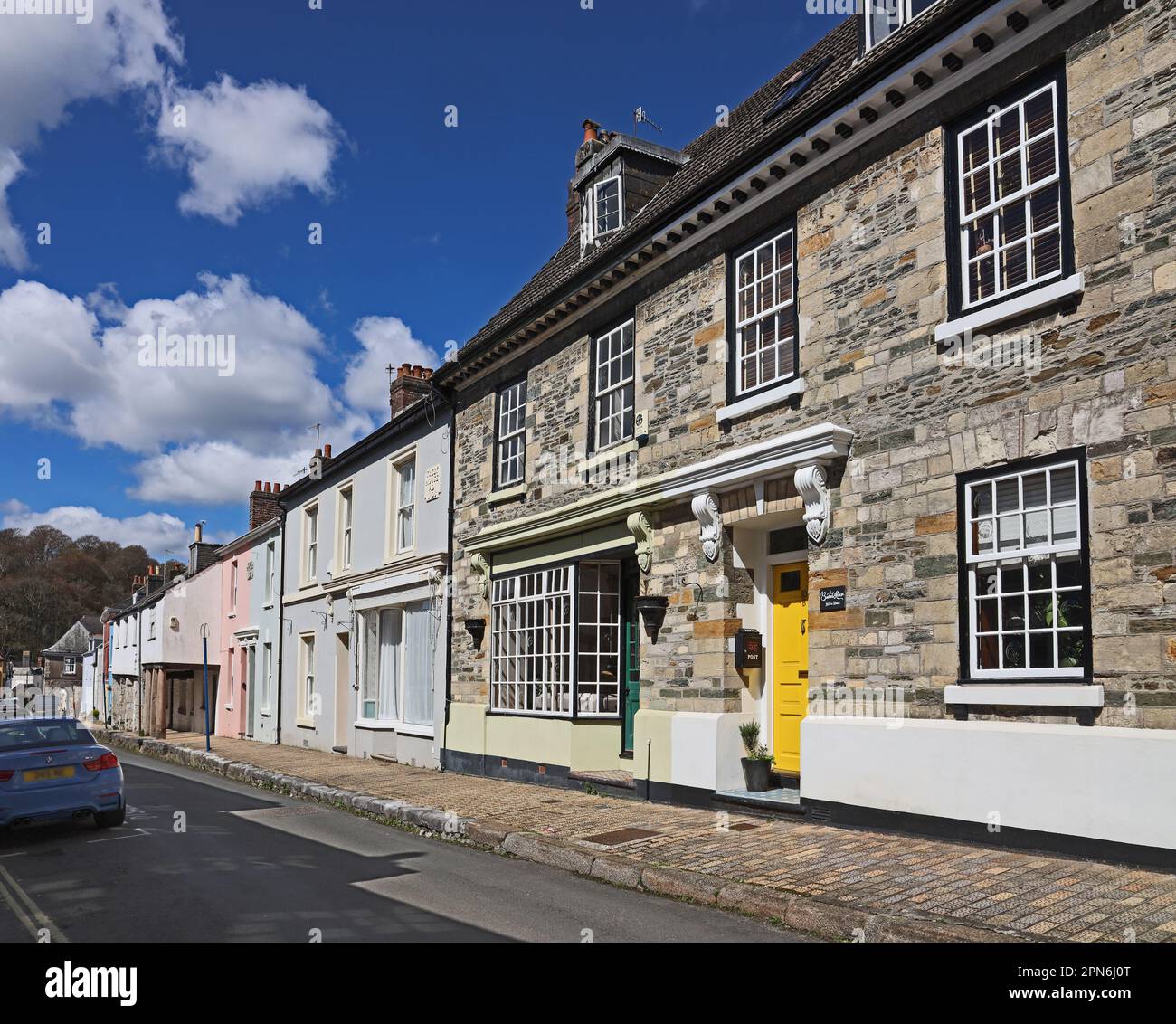 Chapel House ein denkmalgeschütztes Gebäude der Kategorie II in Plympton St. Maurice. 10A und 10b. Mitte des 18. Jahrhunderts; bewertet durch Time Team; Stockfoto