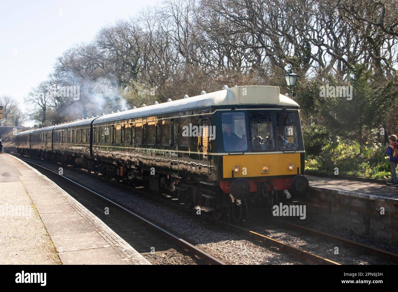 Erster Tag 2023 Uhr Swanage Railway Wareham Service Stockfoto