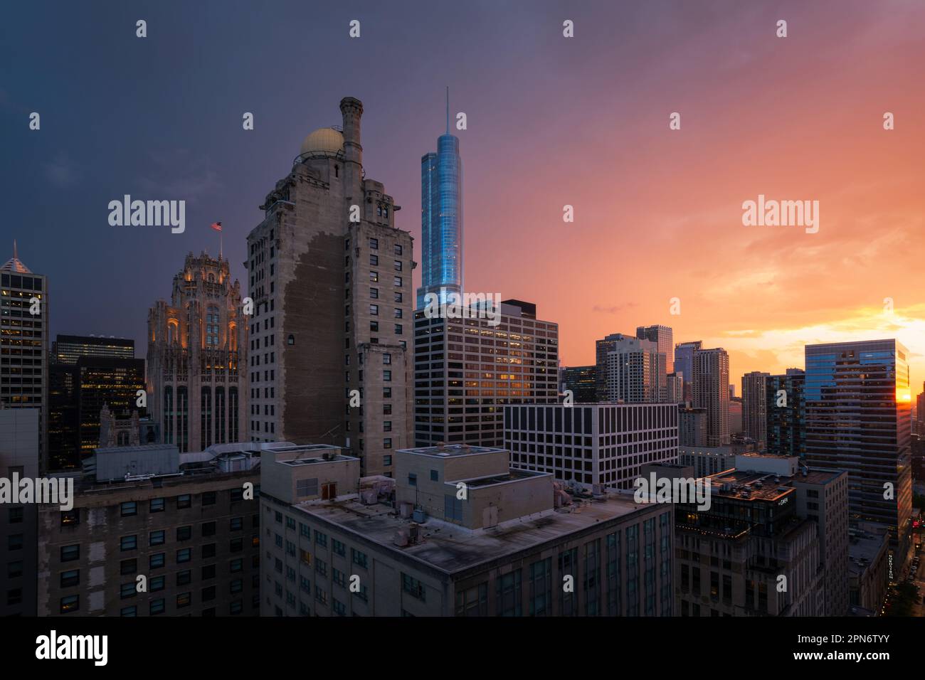 Chicago, USAInterContinental Hotel in Magnificent Mile, Chicago. Stockfoto