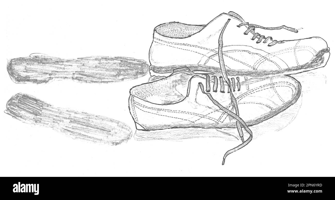 Schuhe ohne Besitzer. Stockfoto