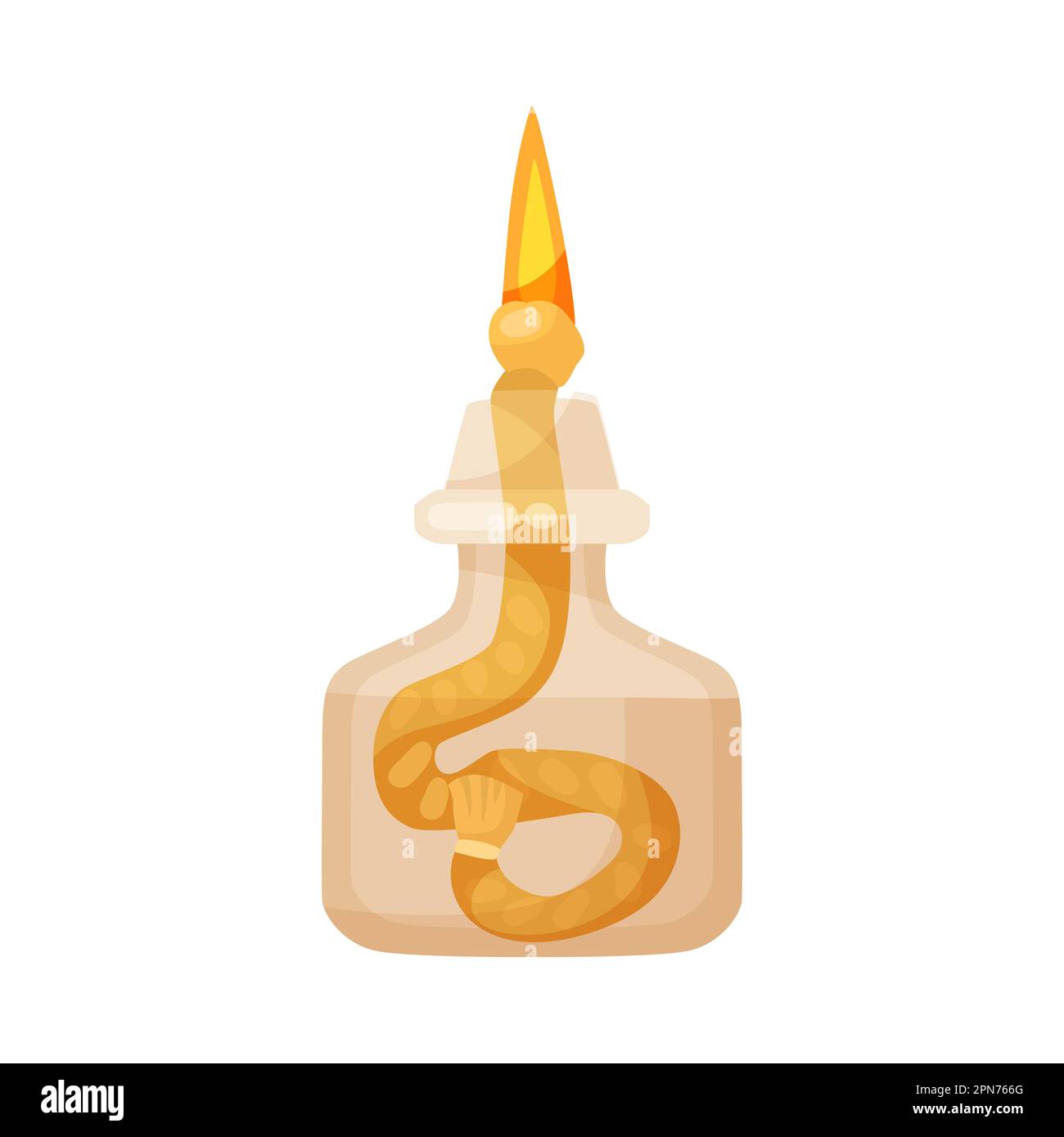 Cartoon-beleuchteter Alkoholbrenner. Stock Vektor