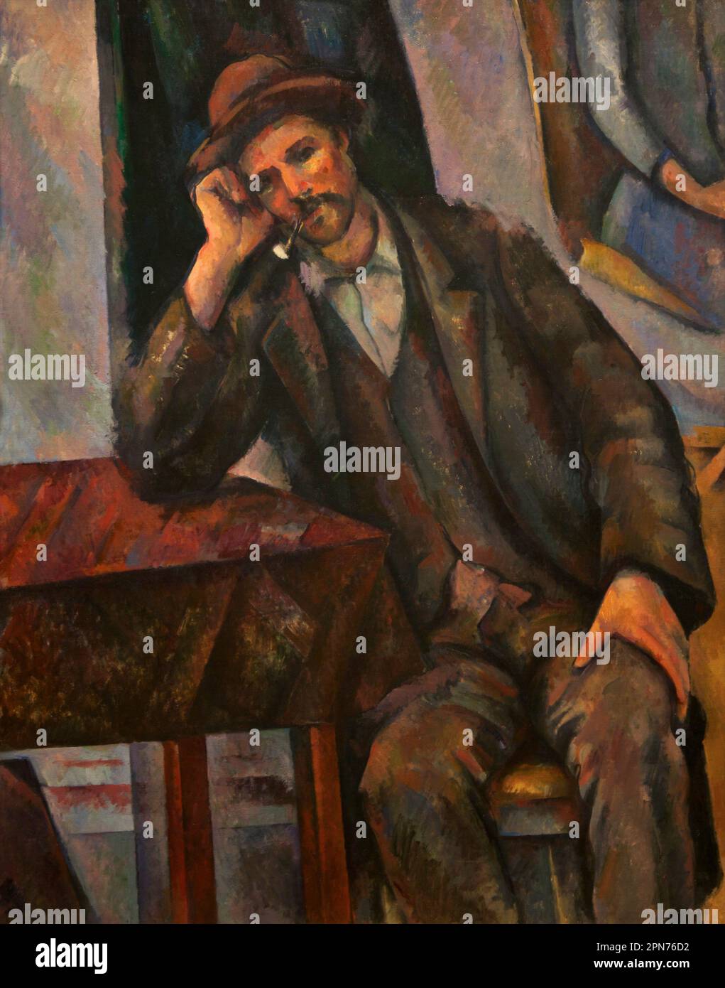 Mann, der Pfeife raucht, circa 1890-1891, Paul Cezanne, Courtauld Gallery, London, England, Großbritannien, Stockfoto