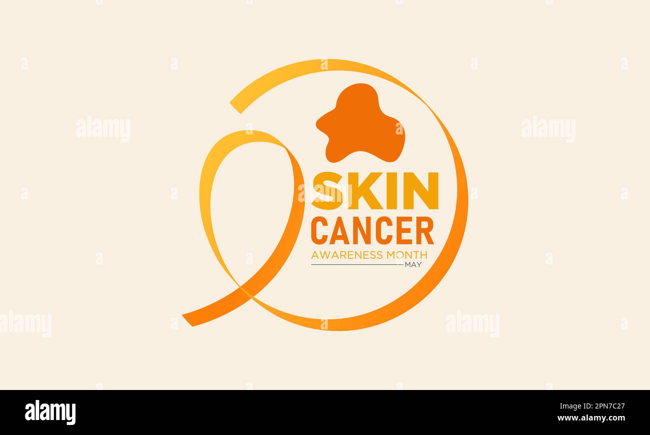 Der Monat des Hautkrebsbewusstseins wird jedes Jahr im Mai beobachtet. May ist Melanom und Hautkrebs-Bewusstseinsmonat. Vektorvorlage für Banner, Grußkarte, Stock Vektor