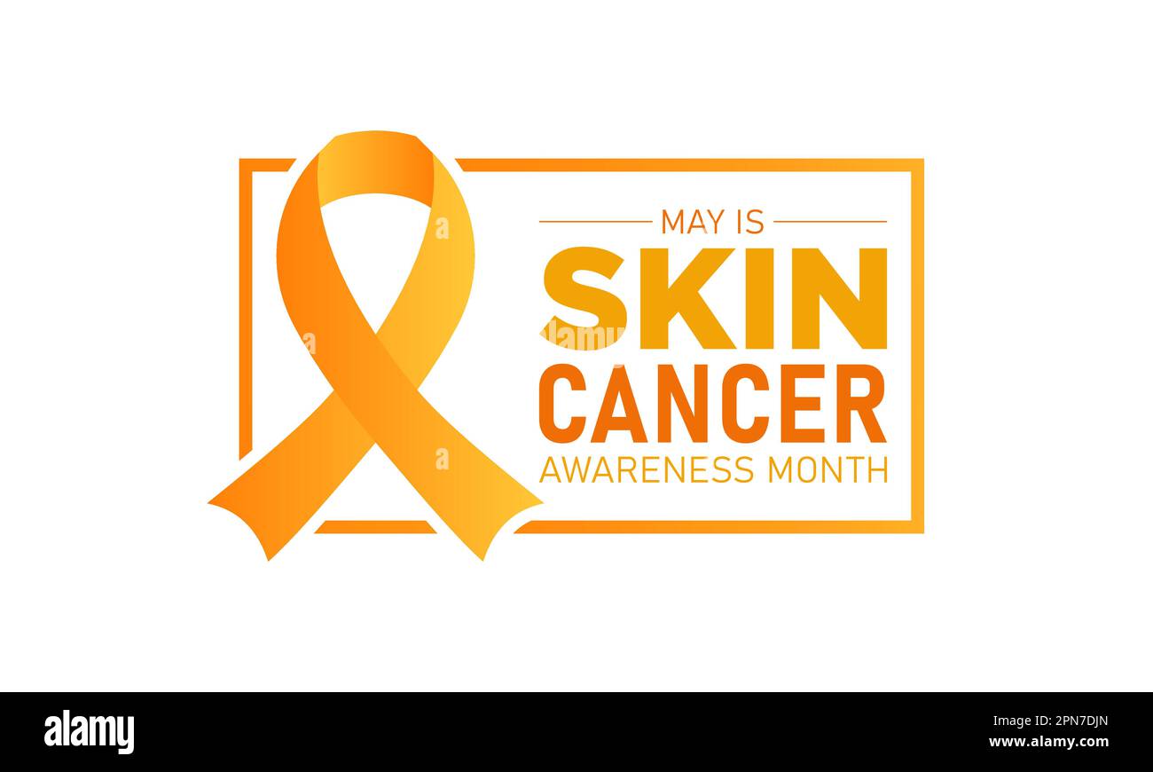 Der Monat des Hautkrebsbewusstseins wird jedes Jahr im Mai beobachtet. May ist Melanom und Hautkrebs-Bewusstseinsmonat. Vektorvorlage für Banner, Grußkarte, Stock Vektor