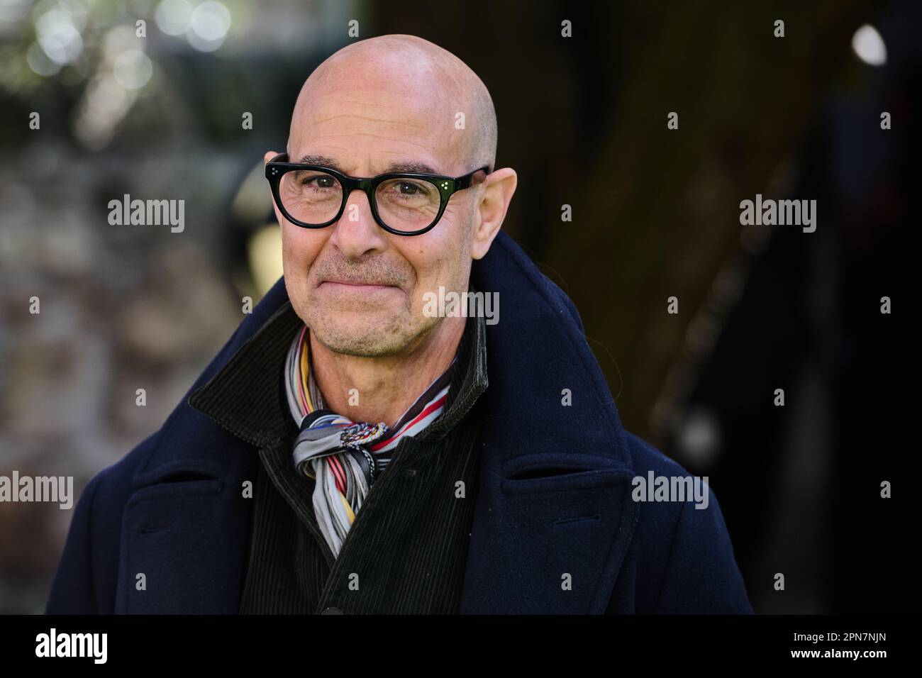 Der renommierte Schauspieler und Filmemacher Stanley Tucci war in Fife, Schottland, um seinen Regisseur-Debüt-Film einem ausverkauften Publikum vorzustellen. Stockfoto