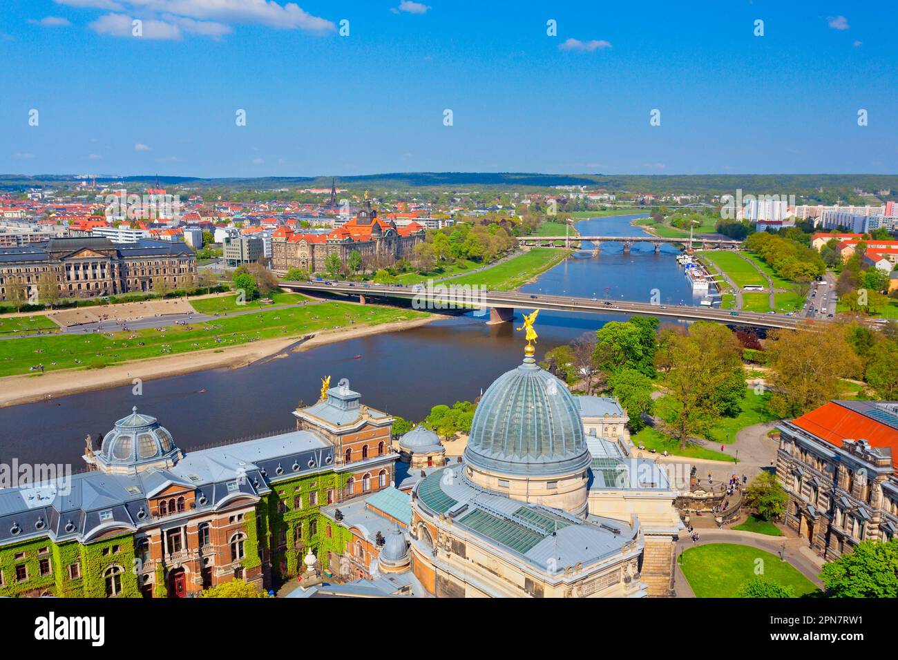 Panoramablick auf Dresden, Sachsen, Deutschland Stockfoto