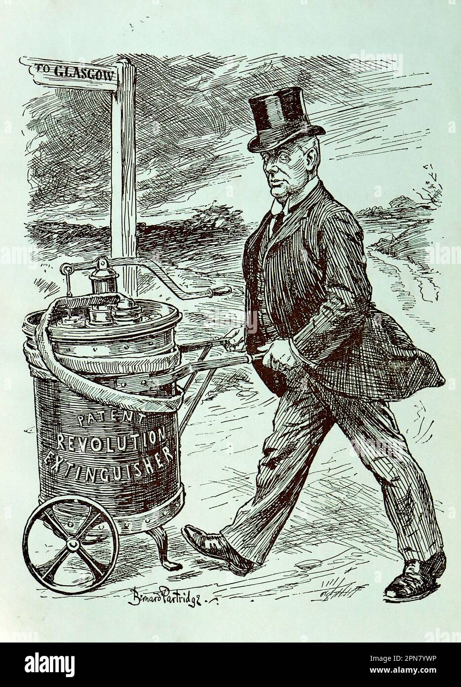 Lord Rosebery (wieder aus seinem Ruhestand hervorgegangen): „Ein weiterer psychologischer Moment!“ - Ursprünglich im Punch Magazine veröffentlicht. Archabold Philip Primrose, 5. Earl of Rosebery, 1. Earl of Midlothian. Von einem gebundenen Jahr: Das wunderbare Jahr 1909. Eine illustrierte Aufzeichnung bemerkenswerter Leistungen und Ereignisse der Daily News, London und Manchester, veröffentlicht von Headley Brothers, 1909. Stockfoto