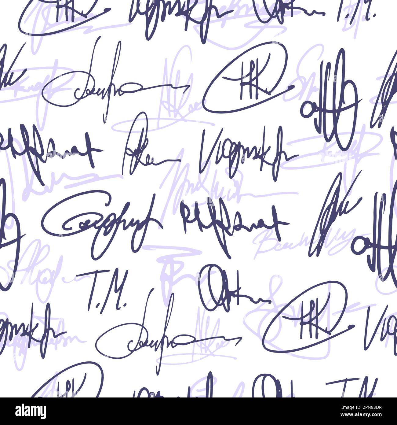 Unverkennbares nahtloses Papiermuster. Handschriftlicher Stoff oder Geschenkaufdruck im Vintage-Stil. Dekorativer Aufdruck Hintergrund. Retro-neoterische Vektortextur Stock Vektor