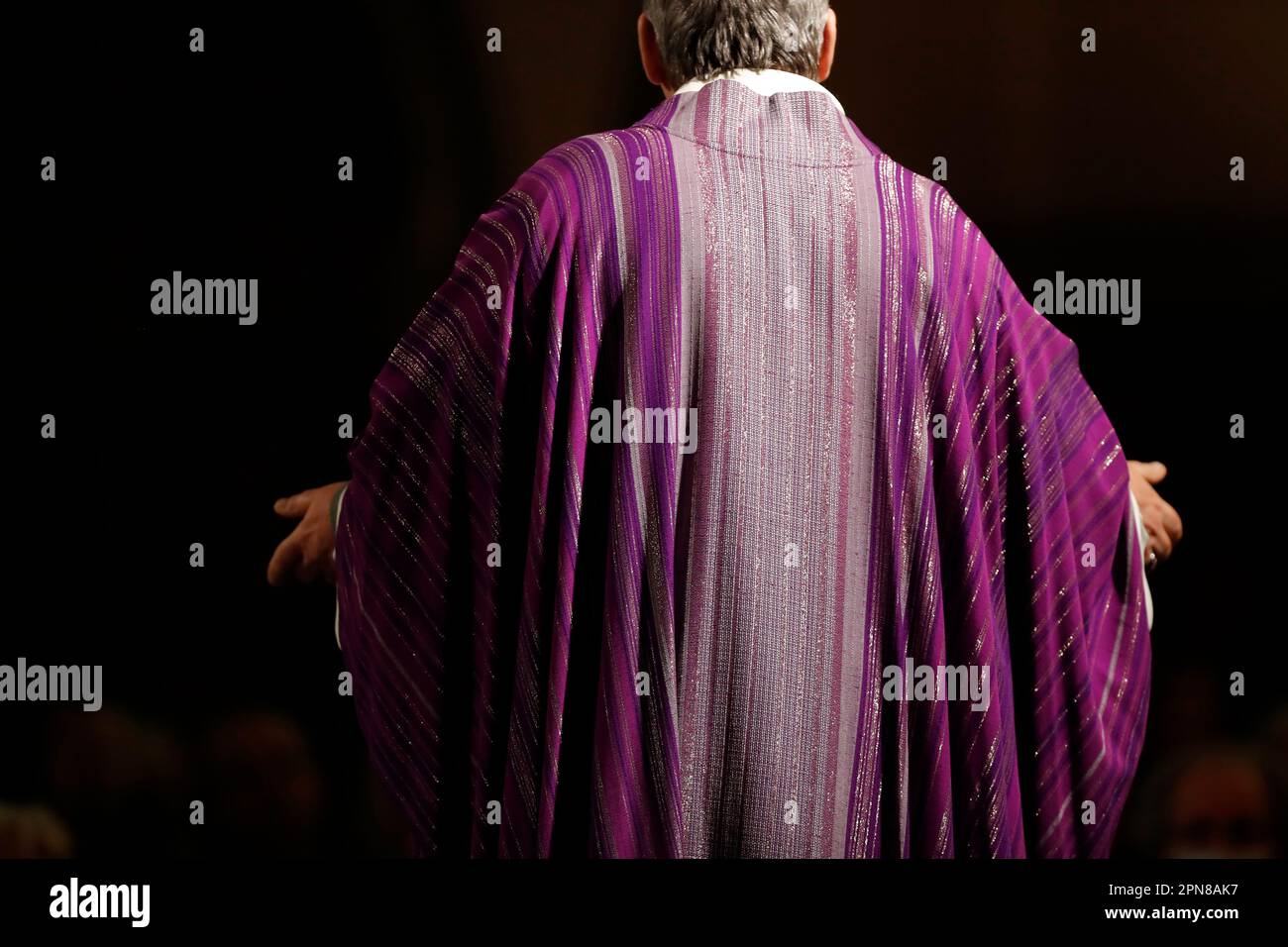 St. Joseph Kirche. Katholische Masse. Ash-wednesday-Feier : der erste Tag der Fastenzeit. Asche-mittwoch-Feier. Genf. Die Schweiz. Stockfoto