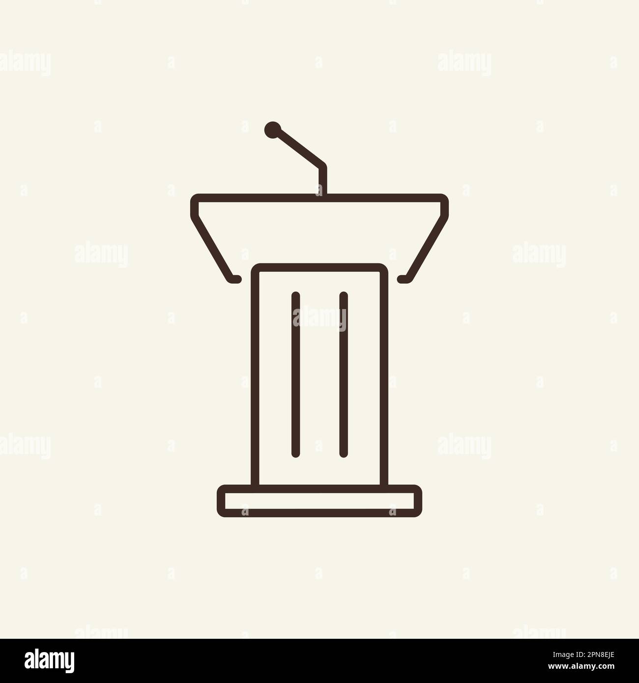 Symbol für Tribune-Linie Stock Vektor