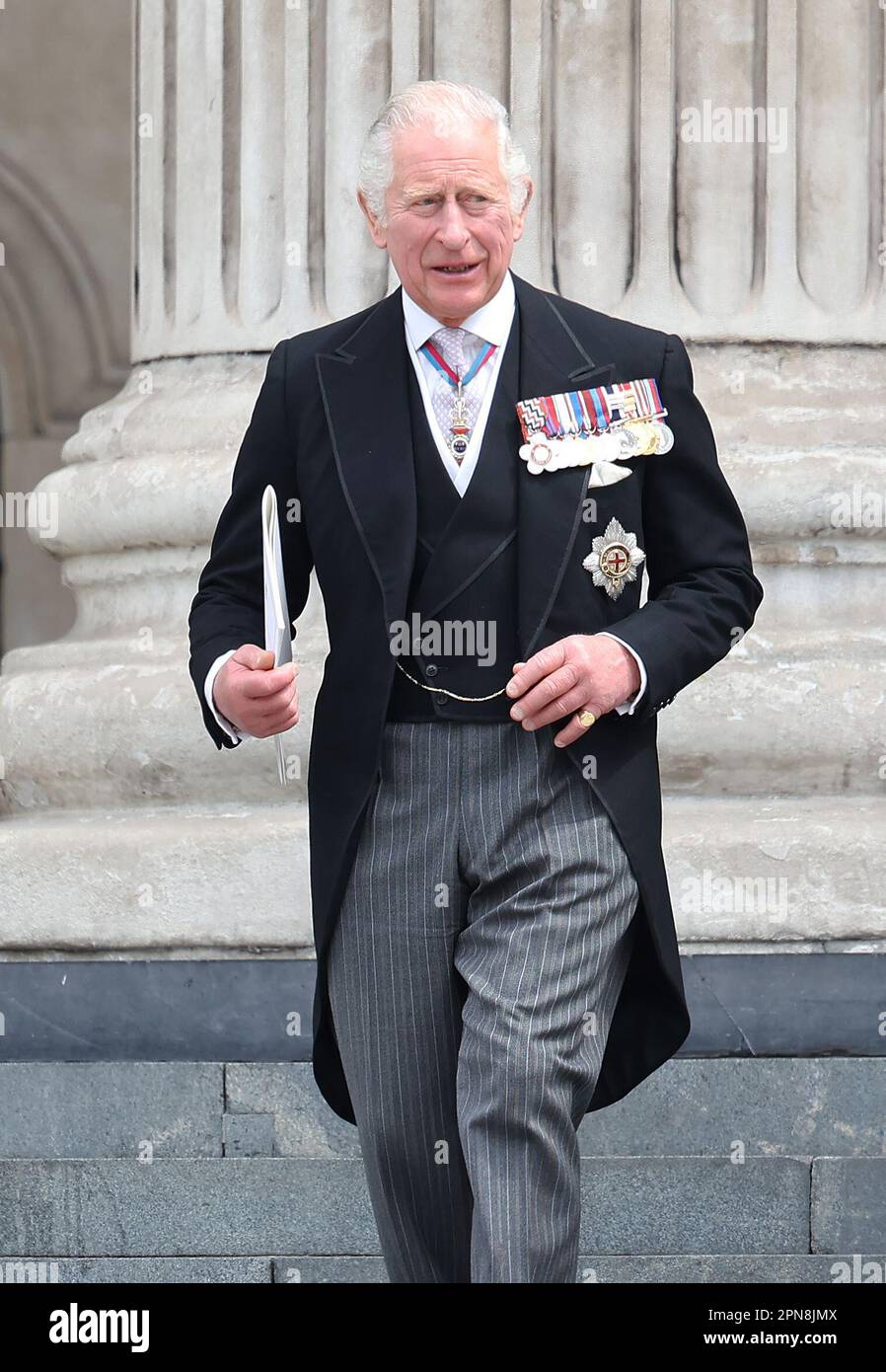 London, UK 3. Juni 2022 : Charles, Prince of Wales, nimmt an einem Thanksgiving-Gottesdienst für Königin Elizabeth II. Teil, um ihr Platinum Jubilee in der St Paul's Cathedral in London zu feiern. Kredit: James Boardman/Alamy Live News Stockfoto