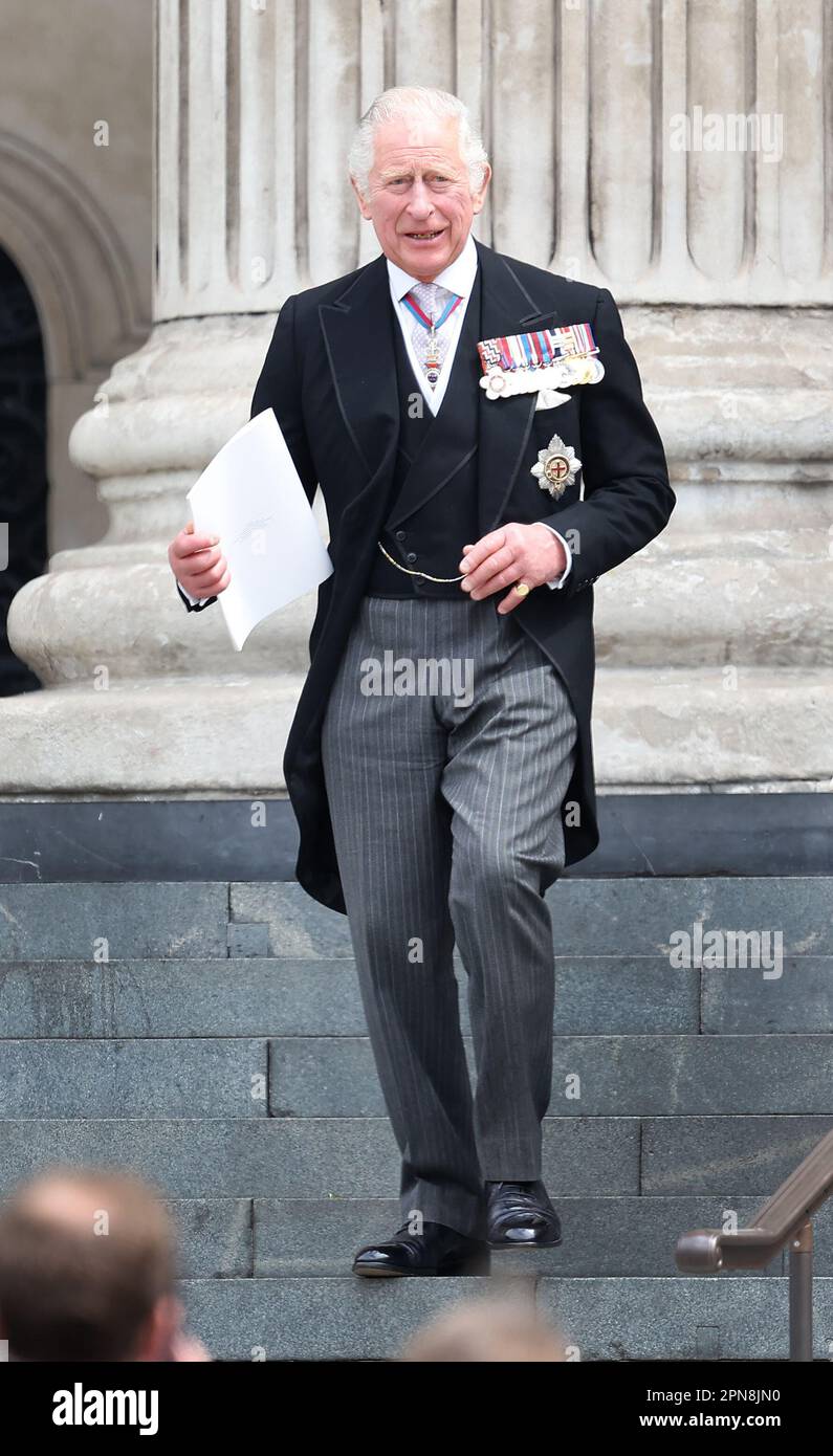 London, UK 3. Juni 2022 : Charles, Prince of Wales, nimmt an einem Thanksgiving-Gottesdienst für Königin Elizabeth II. Teil, um ihr Platinum Jubilee in der St Paul's Cathedral in London zu feiern. Kredit: James Boardman/Alamy Live News Stockfoto
