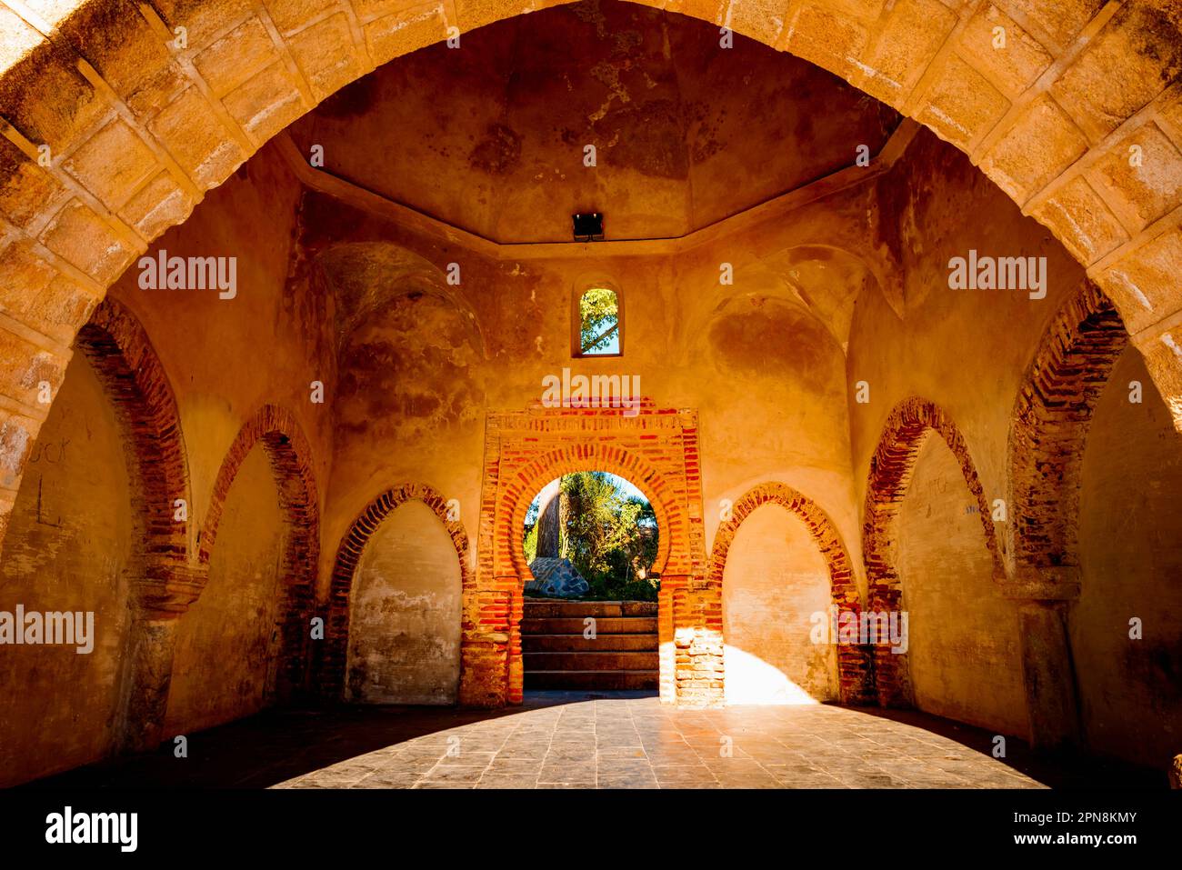 Morabito - Marabout. Innenhof des Schlosses von Jerez de los Caballeros, Badajoz, Extremadura, Spanien, Europa Stockfoto