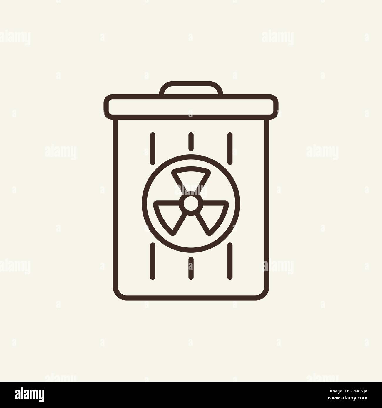 Symbol für Strahlungsabfalllinie Stock Vektor