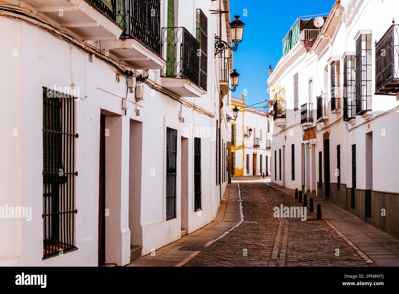 Typische Straße der Stadt Zafra, Badajoz, Extremadura, Spanien, Europa Stockfoto