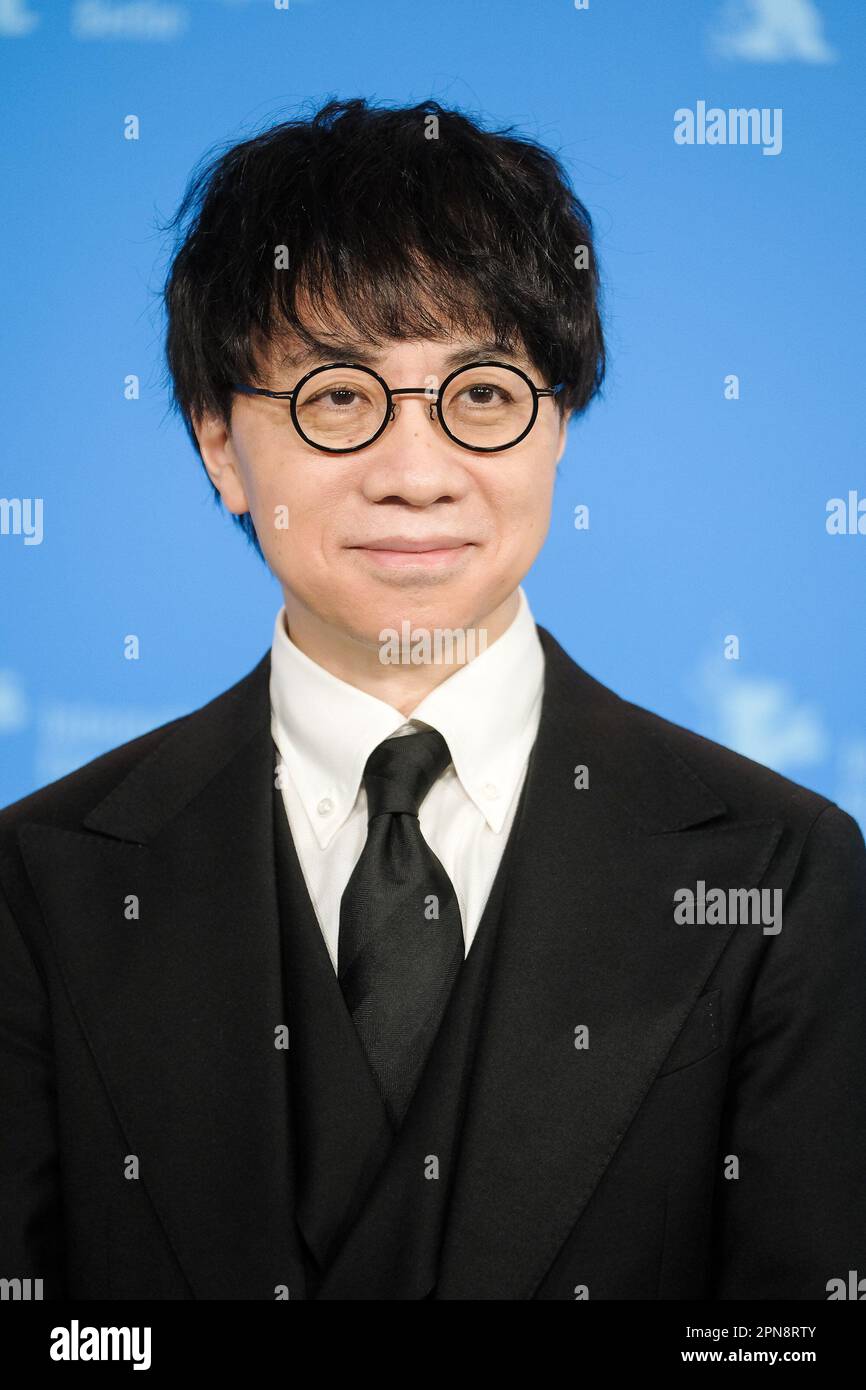 Makoto Shinka nahm am 23. Februar 2023 während des Berliner Internationalen Filmfestivals in Berlin an der Fotokonferenz für Suzume Teil . Bild von Julie Edwards. Stockfoto