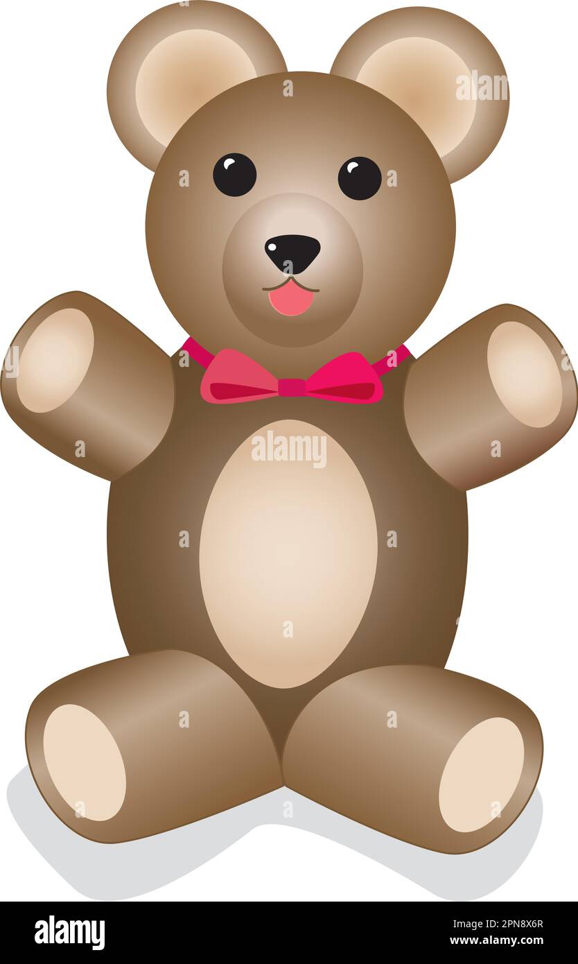 Teddybär - süßer kleiner Bär Stock-Vektorgrafik - Alamy