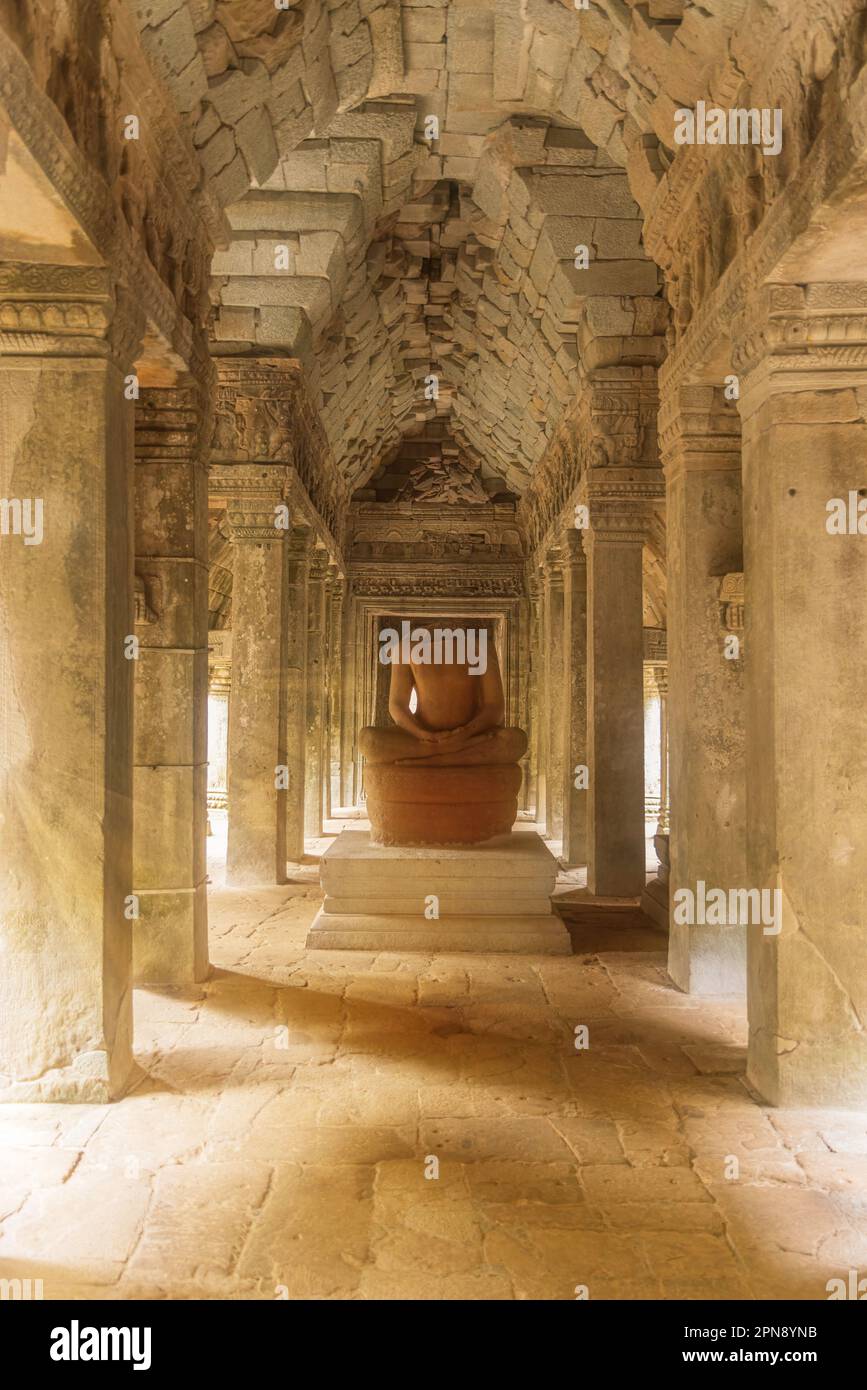 Colonnade Ta Prohm Tempelruinen, Kambodscha Stockfoto