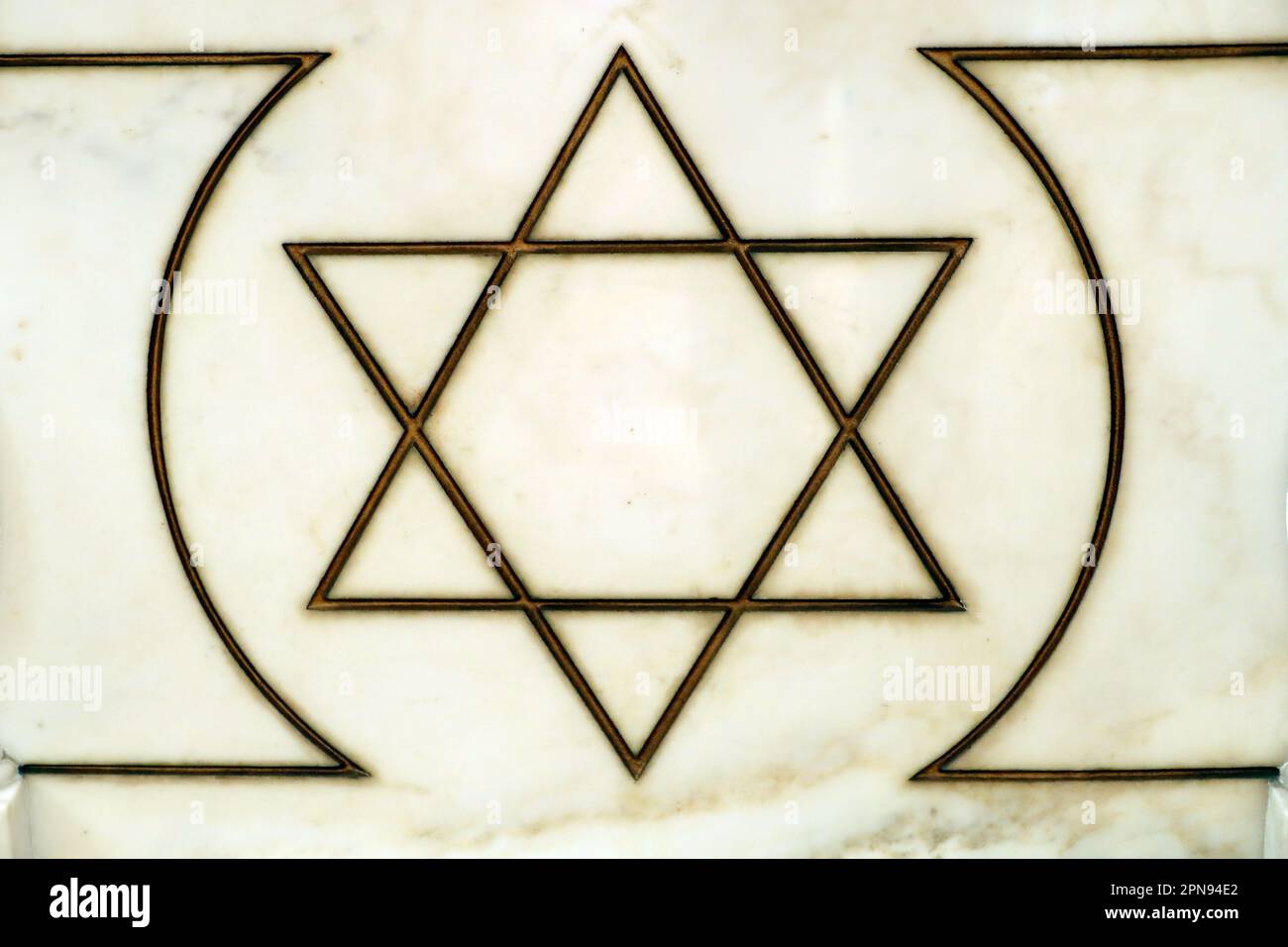 Jüdisches Museum von Florida. Jüdischer Stern (Davidstern). Stockfoto