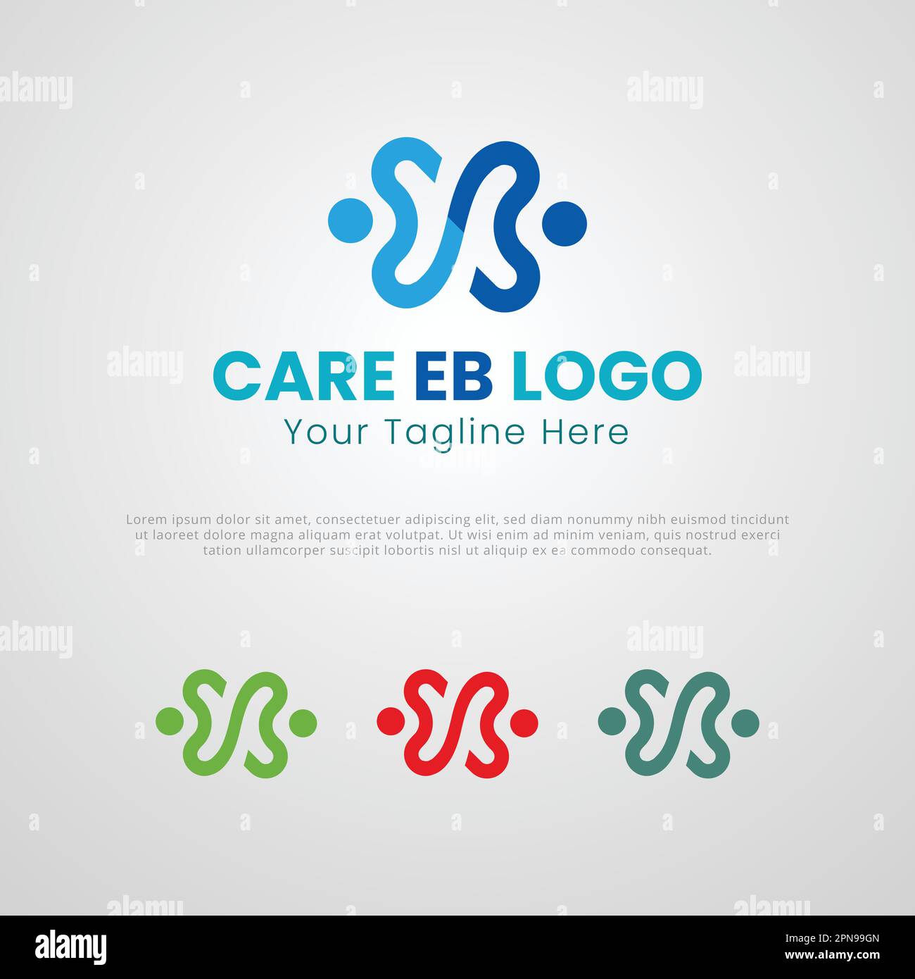 Design-Vorlage für EA-Logo für medizinischen Brief Stock Vektor