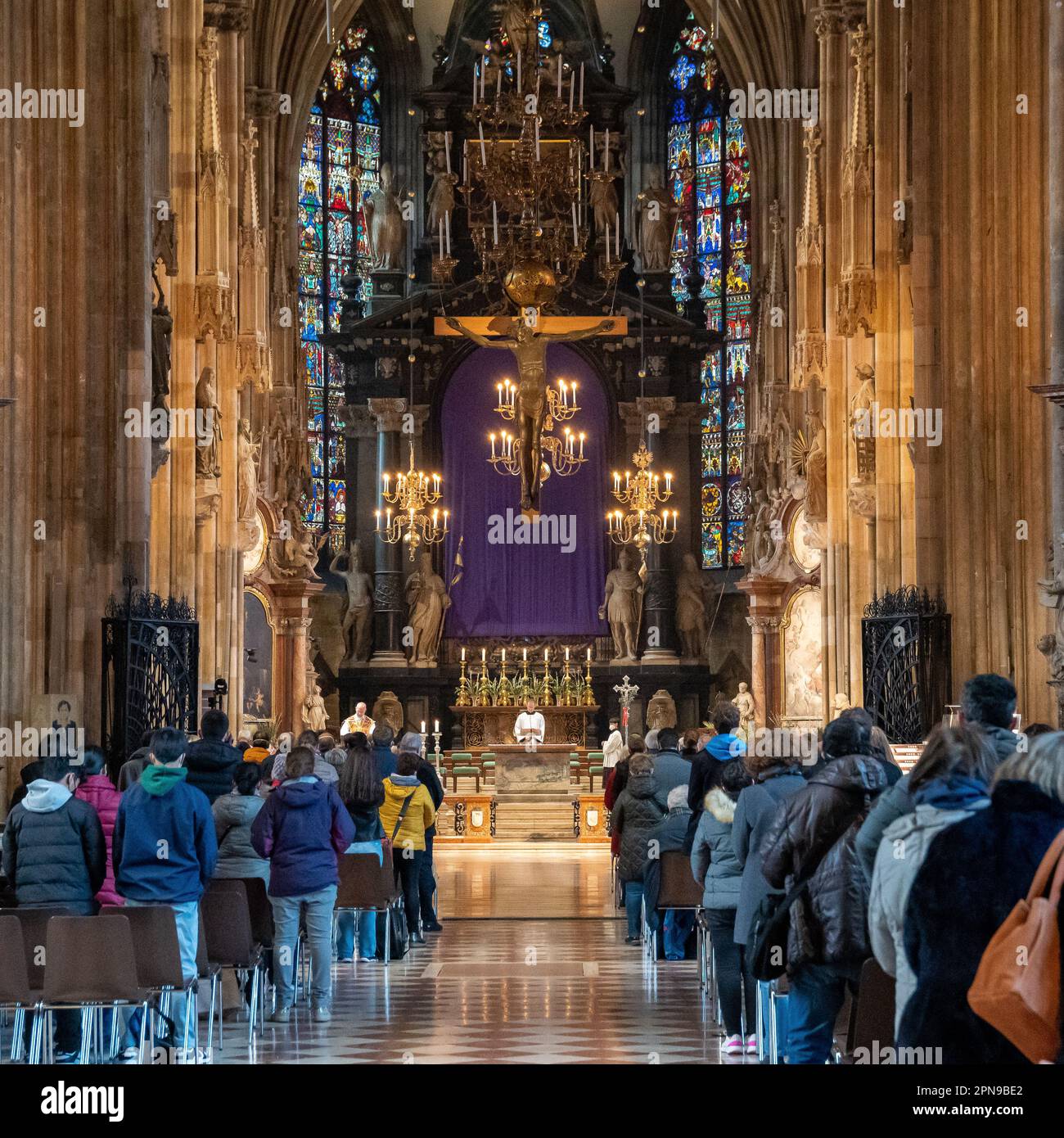 St. Stephansdom ist die Mutterkirche des römisch-katholischen Erzdiözese von Wien und Sitz des Erzbischofs von Vienn Stockfoto