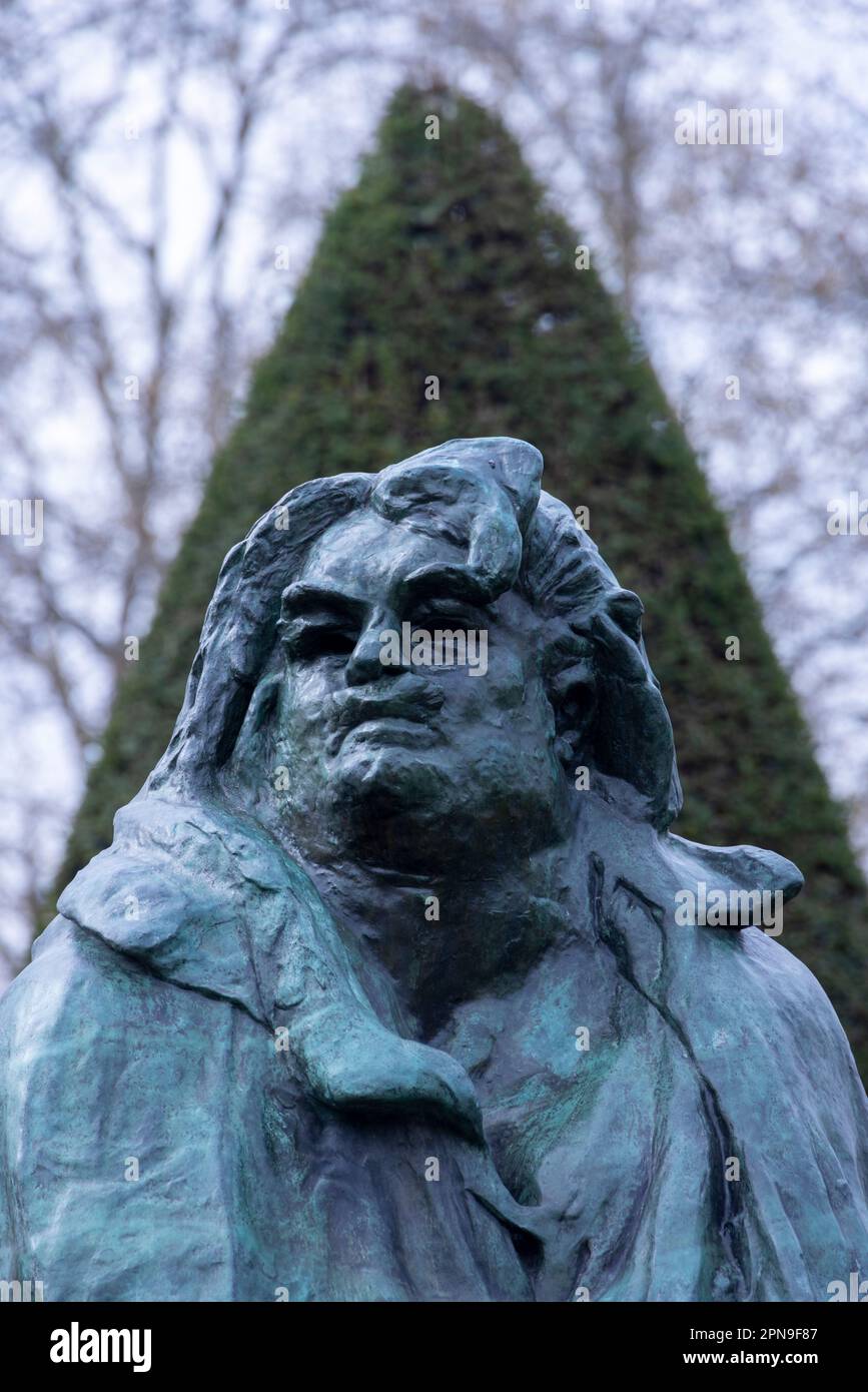 Detail, Monument für Balzac, Auguste Rodin, Honoré de Balzac. Rodin-Museum, Paris, Frankreich Stockfoto
