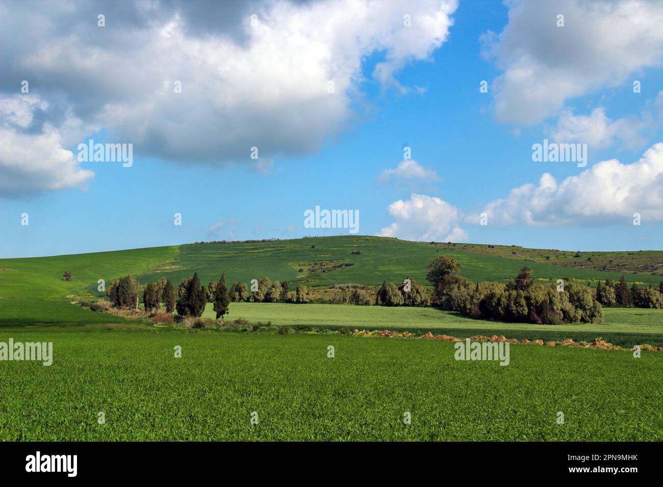 Entdecken Sie die Landschaft um Mateur in Tunesien Stockfoto