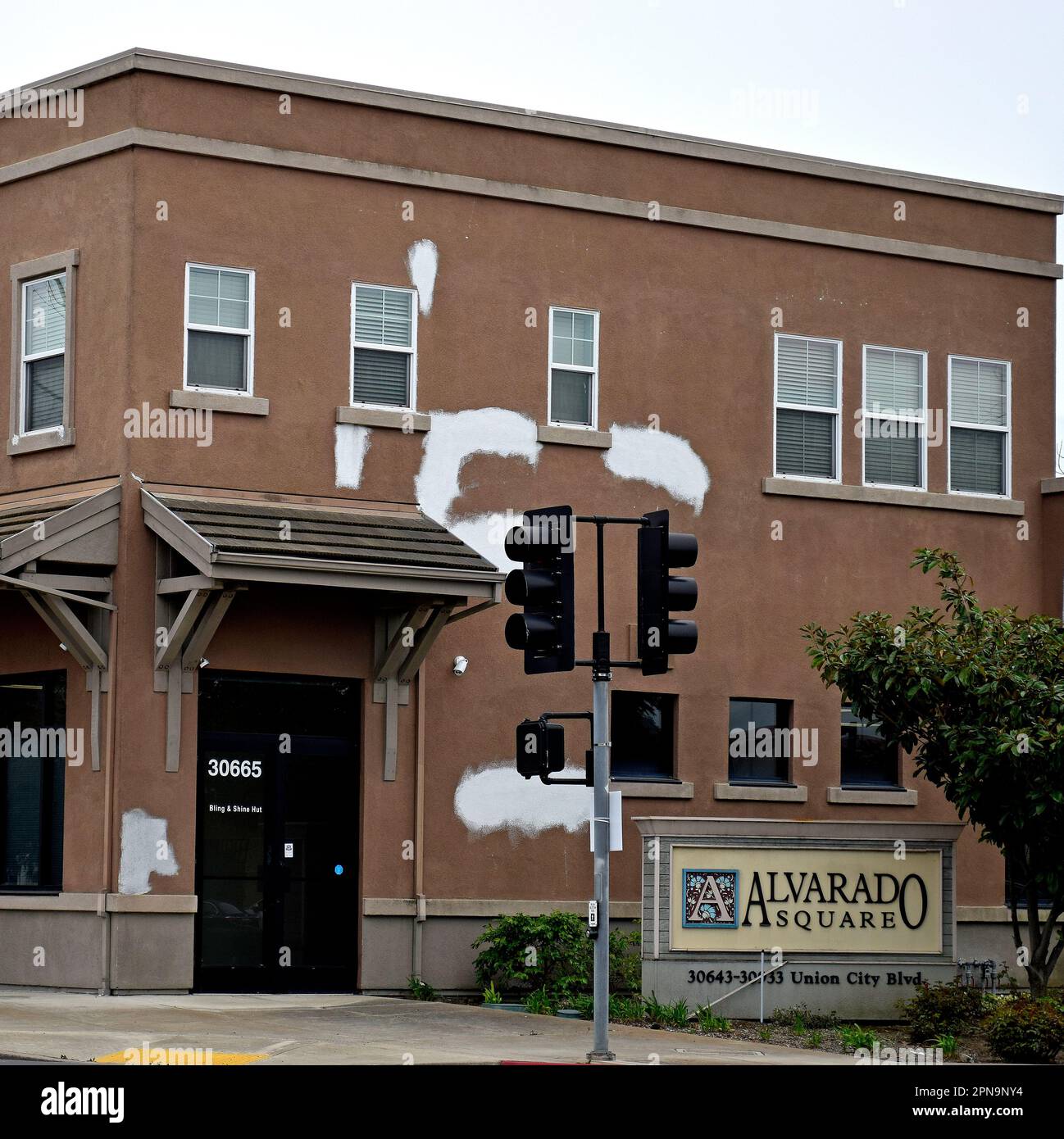 Gebäude, Alvarado-Platz, Altstadt, historisches Viertel, Einzelhandel, Complex, Union City, Kalifornien, USA; amerikanisch; USA; Stockfoto