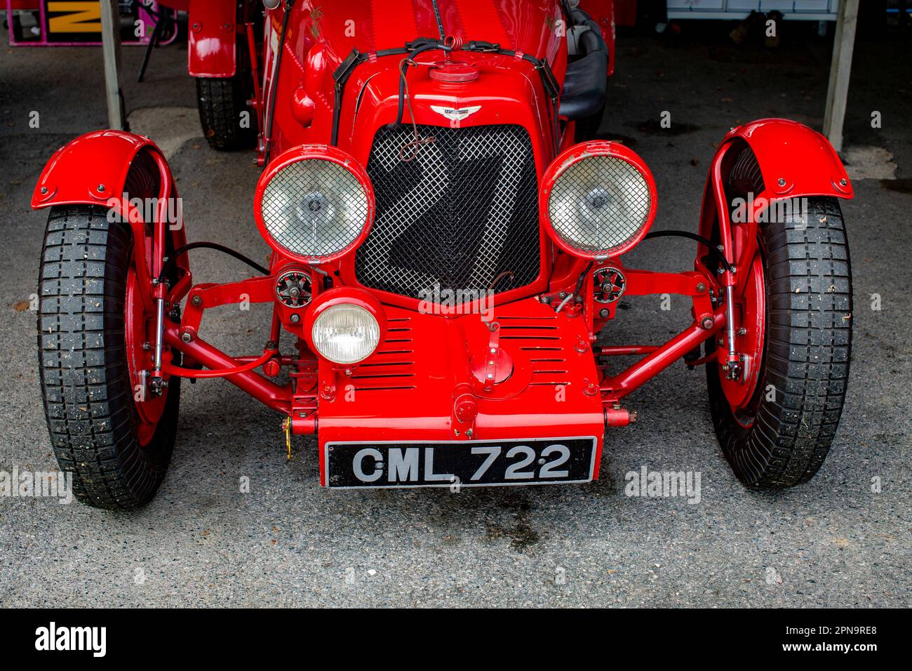 Mitgliederversammlung im Goodwood Motor Circuit in West Sussex, Großbritannien. Stockfoto