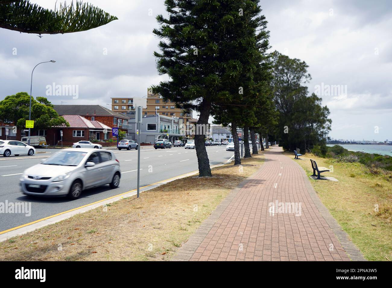 Sydney, NSW - Australien -12-13-2019: The Grand Parade Avenue in Brighton-Le-Sands, Sydney. Stockfoto
