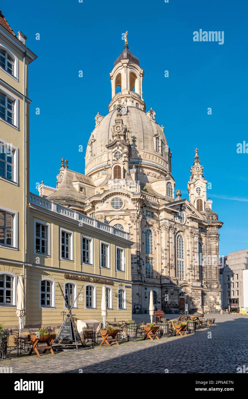 Die Frauenkirche, die Altstadt, Dresden, Sachsen, Deutschland Stockfoto