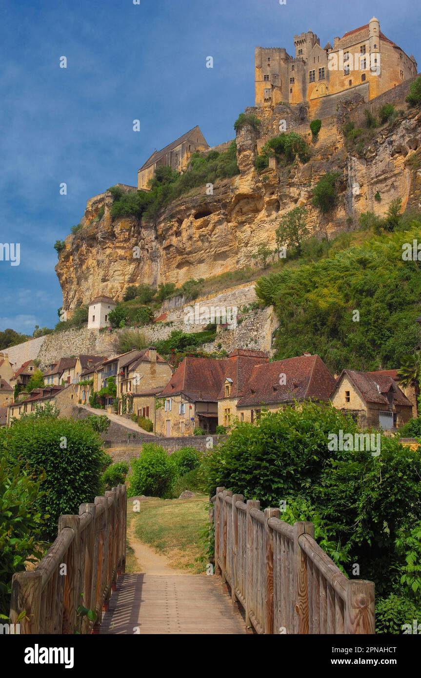 Beynac, Beynac et Cazenac, Perigord, Beynac Castle, Dordogne Valley, Perigord Noir, Les PLUS beaux Villages de France, Aquitaine, Frankreich Stockfoto