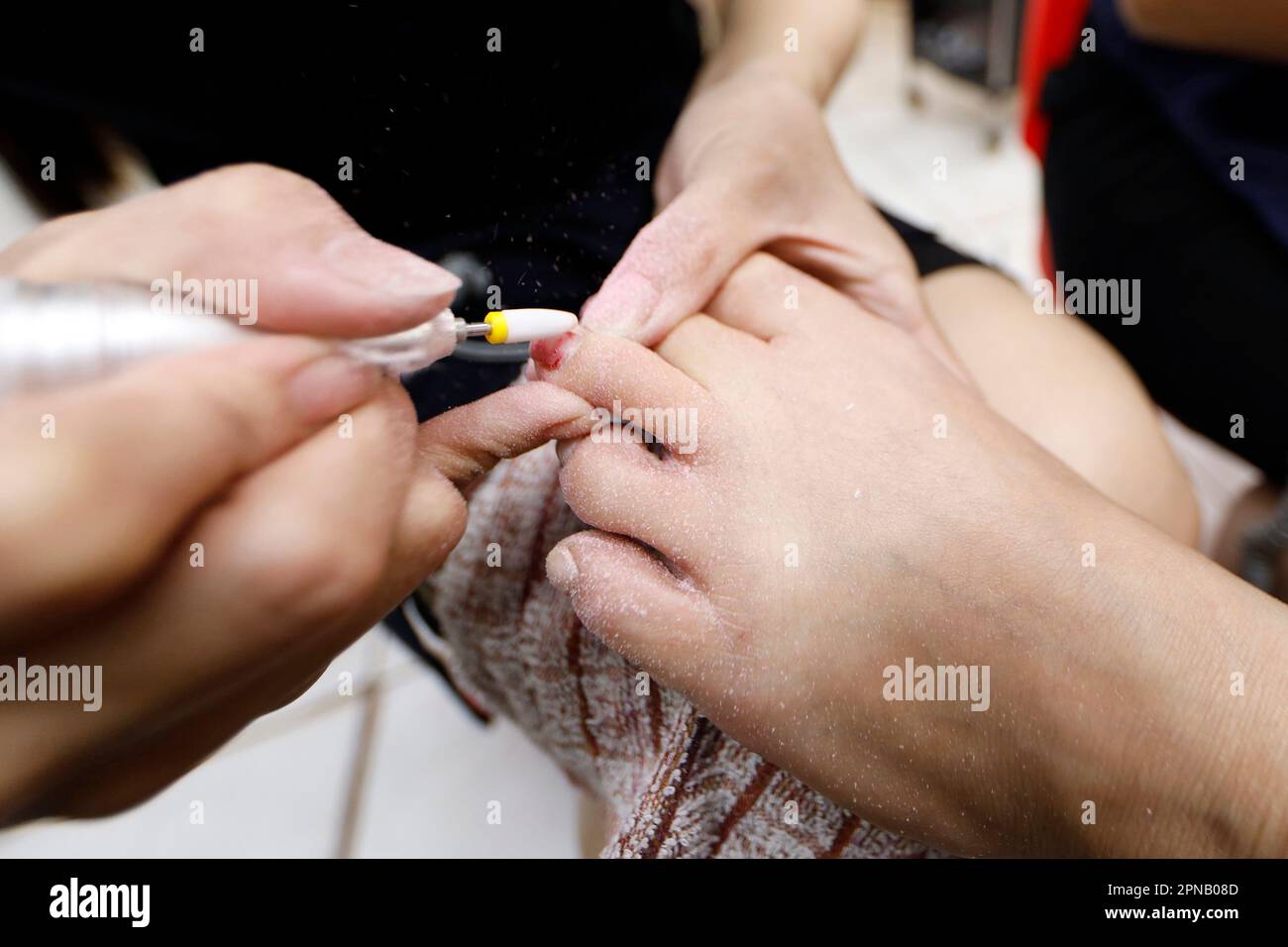 Schönheitssalon für Maniküre und Pediküre. Ho-Chi-Minh-Stadt. Vietnam. Stockfoto