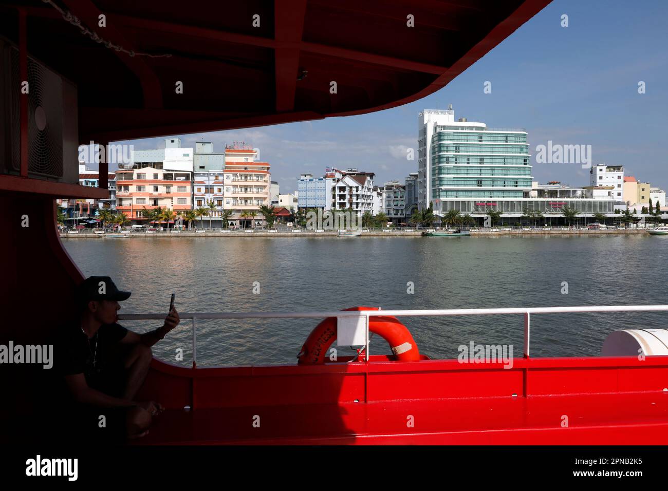 Fährboot lebt Ha Tien. Phu Quoc. Vietnam. Stockfoto
