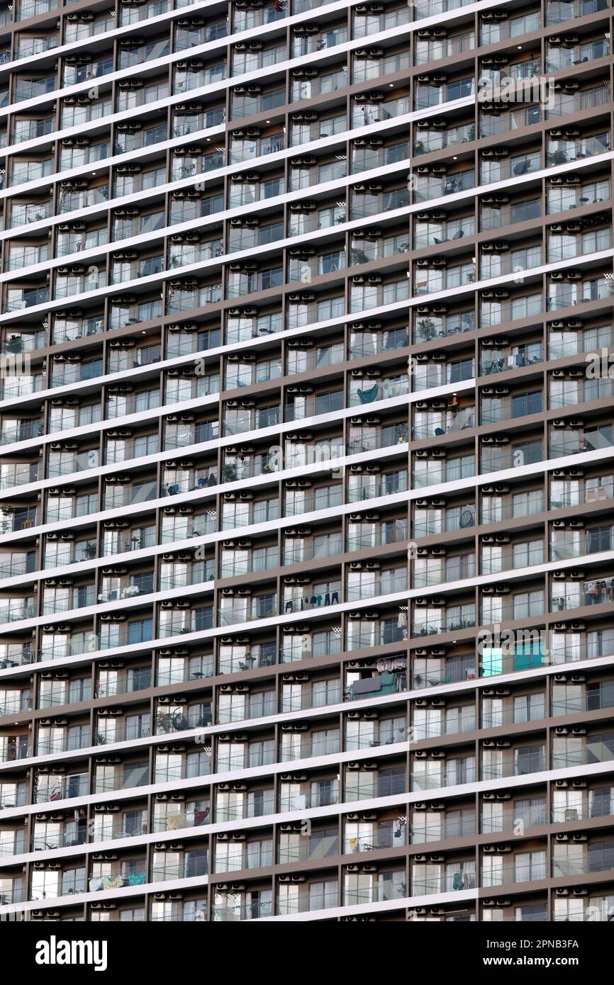 Manya baut Fenster. Archiv. Vung Tau. Vietnam. Stockfoto