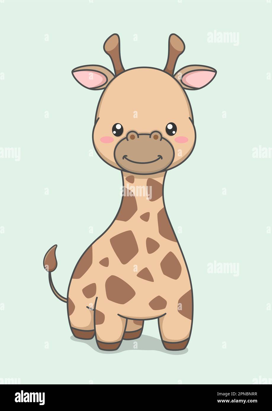 Süße Giraffen-Cartoon-Figur Stock Vektor