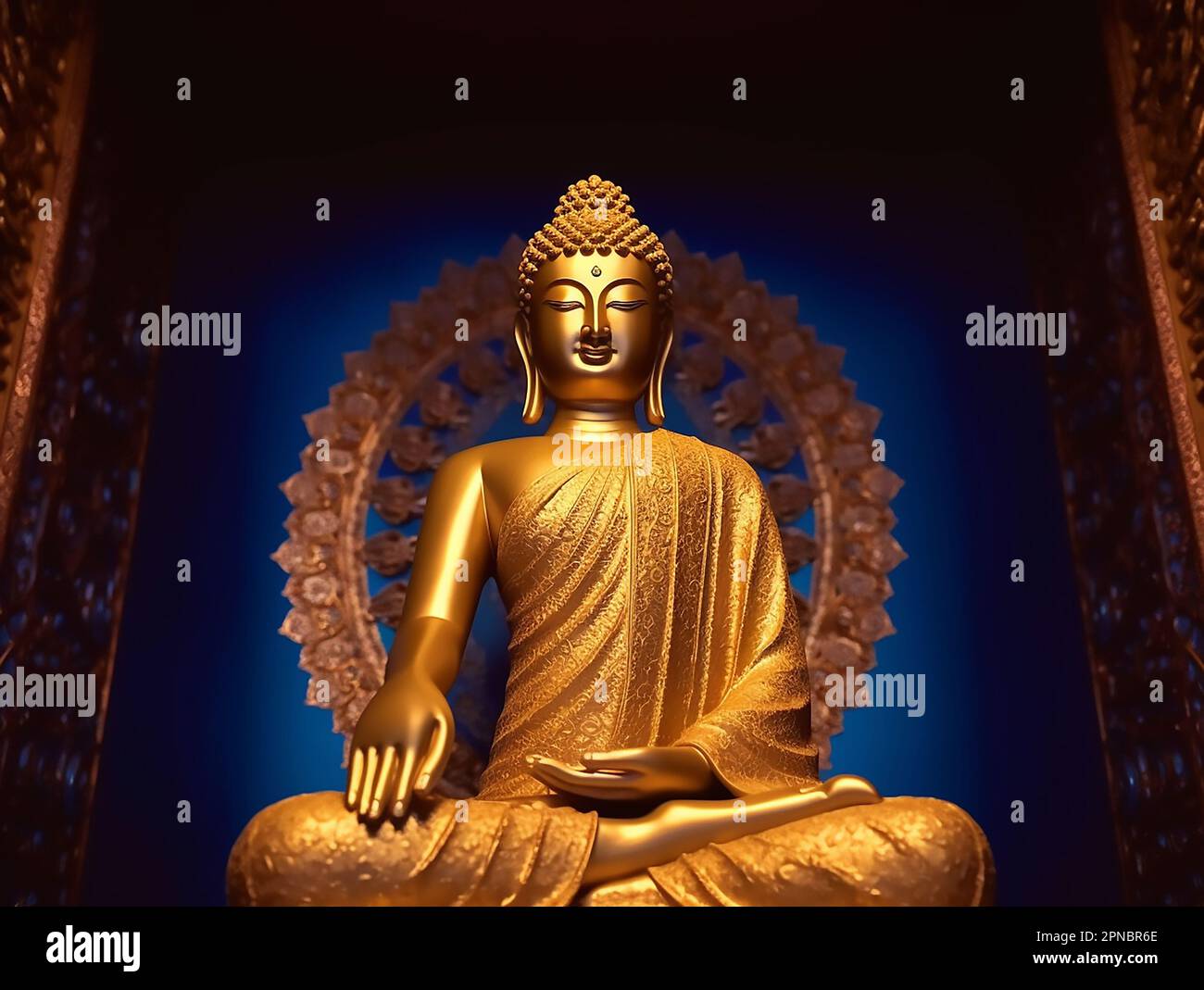 Wesak Day, eine Fotografie der Buddha-Statue im Haus Stockfoto