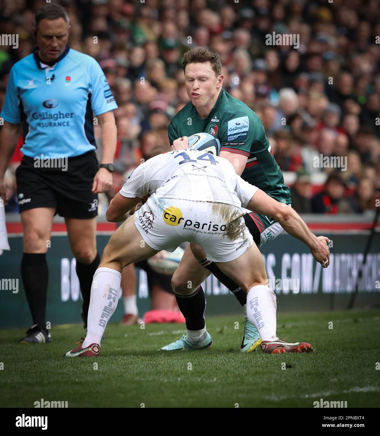 16.04.2023 Leicester, England. RugbyUnion. Tigers Chris Ashton auf der