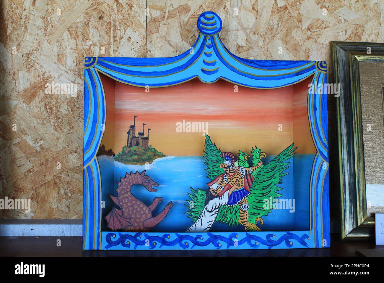 Lokale Kunstwerke Im Castello Medievale Museum Folklore Stories Stockfoto