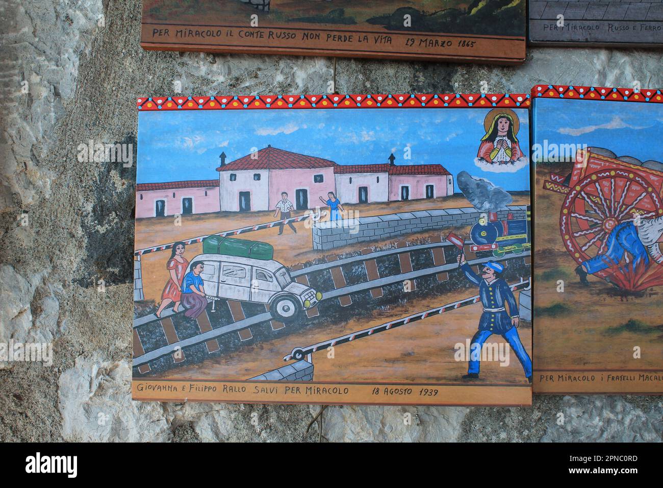 Lokale Kunstwerke Im Castello Medievale Museum Folklore Stories Stockfoto