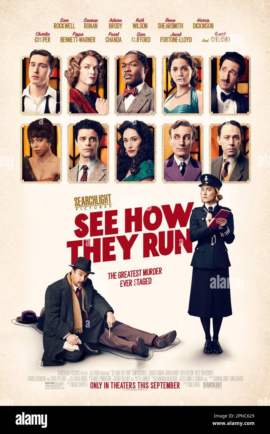 Sehen Sie sich das „How Thes Run“-Poster an Stockfoto