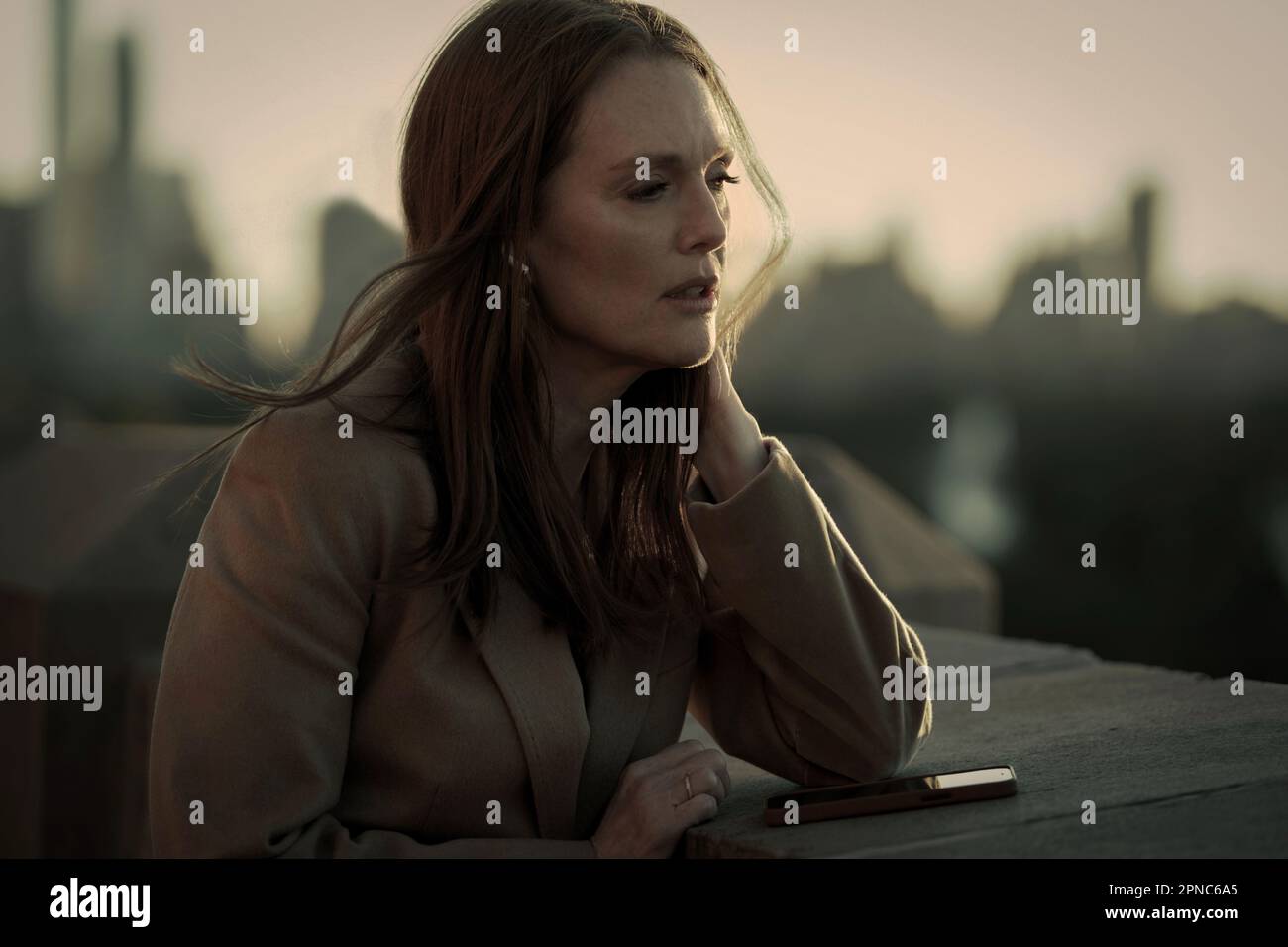 Scharfe Julianne Moore Stockfoto