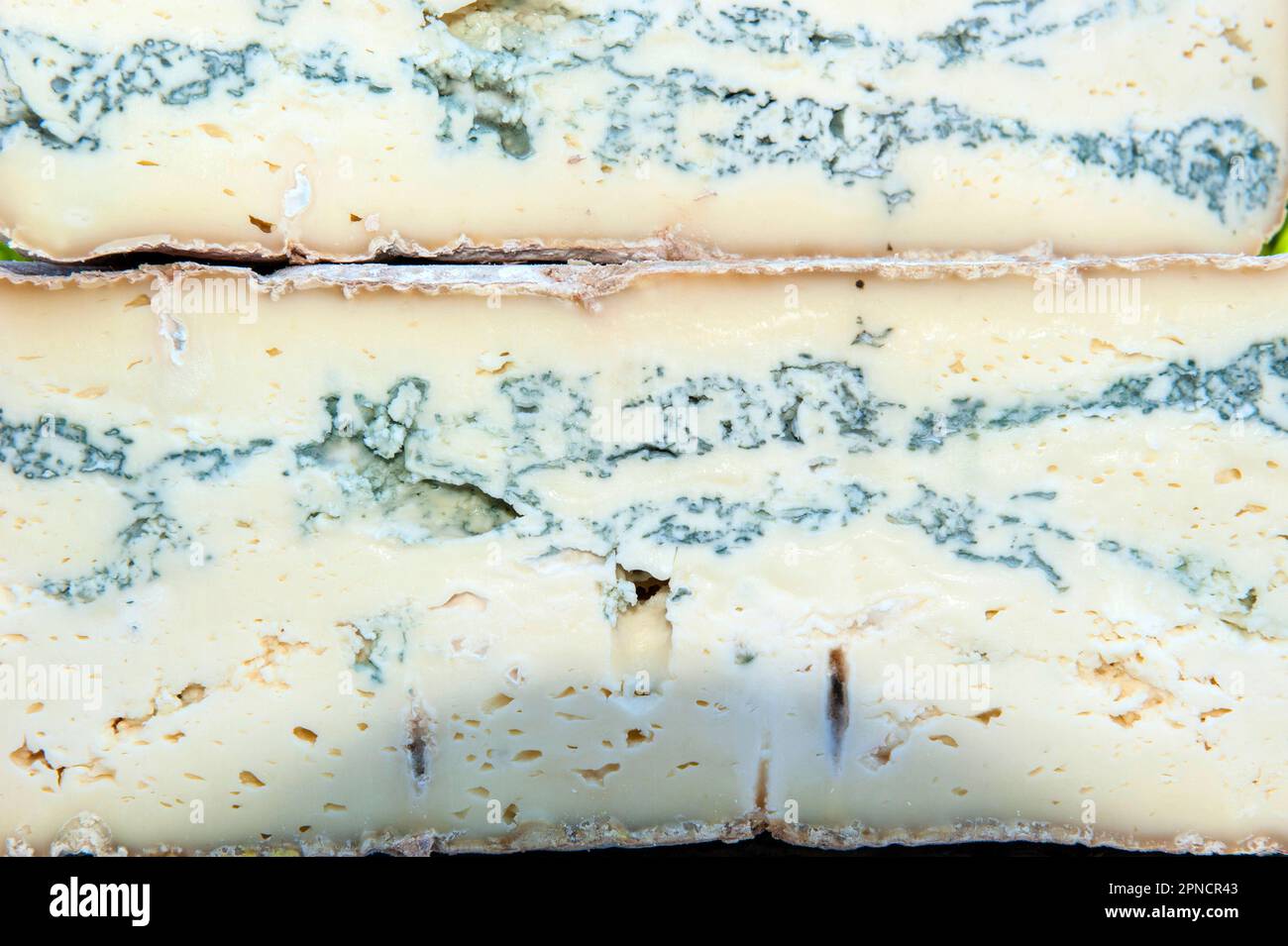 Sant'Antonio Agricultural Cooperative, Molkerei für die Herstellung von Strachitunt, typischer Rohmilchkäse, Rohpaste, möglicherweise blau, produzierte wi Stockfoto